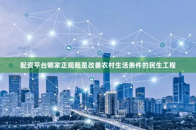 配资平台哪家正规既是改善农村生活条件的民生工程